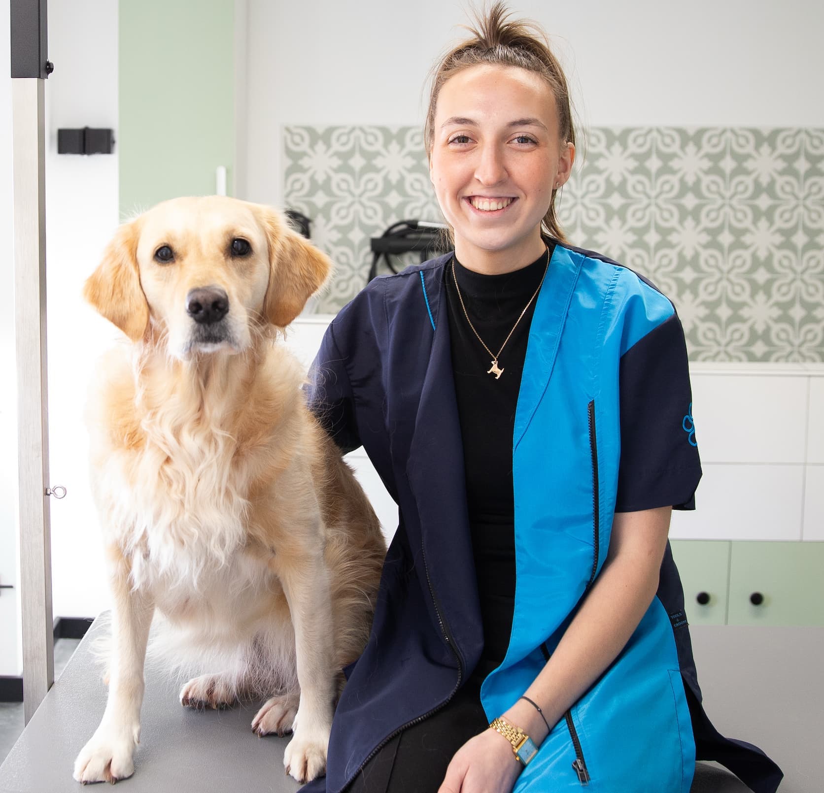 Gina, eigenaresse van Molly's Trimsalon